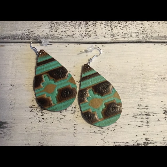 Jewelry Joanna Gaines Style Leather Teardrop Earrings Poshmark